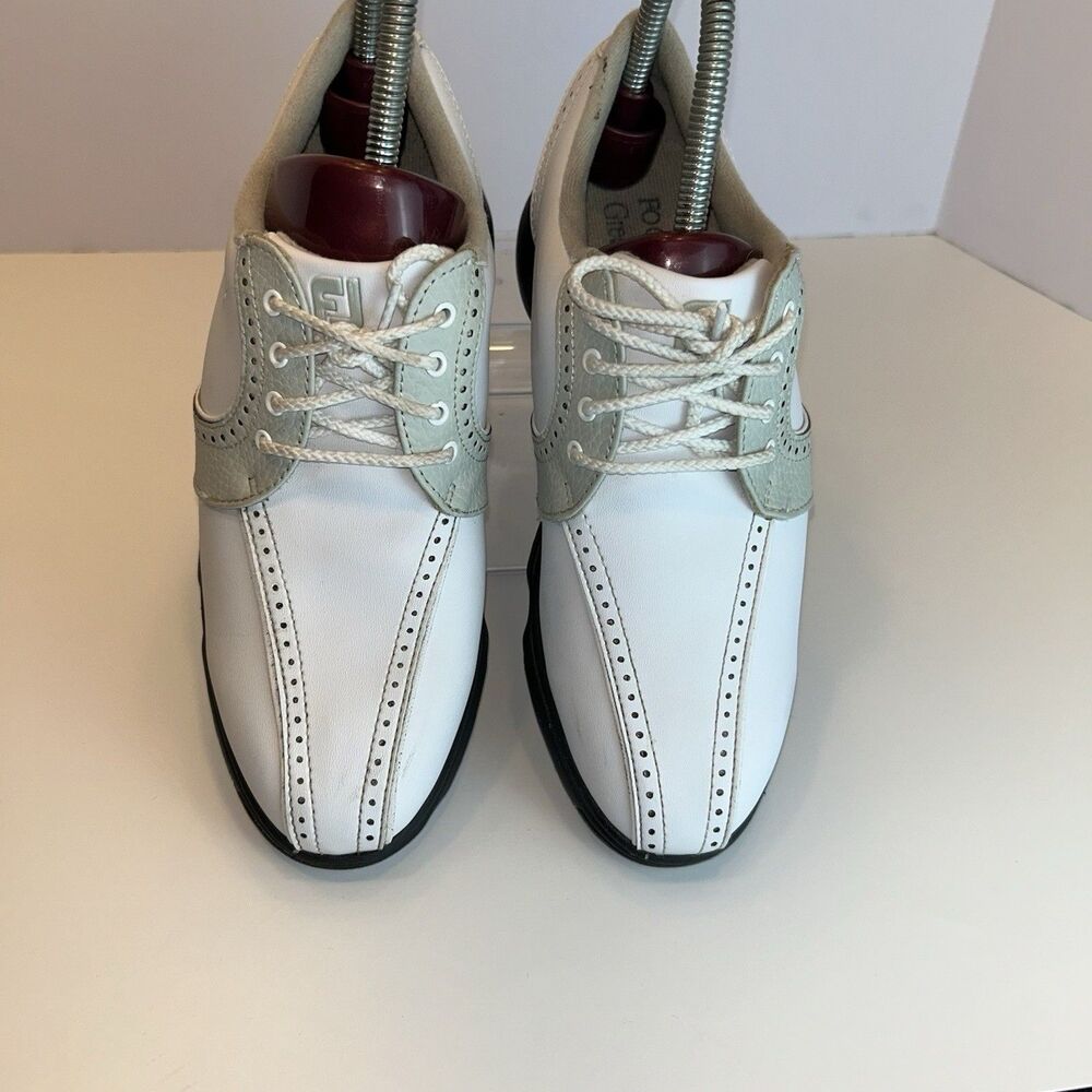 FootJoy Golf Shoes Women's 7M Greenjoys Spikes White 48357 Activewear Classic